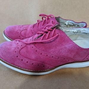 Women Cole Haan genuine suede pink shoes
